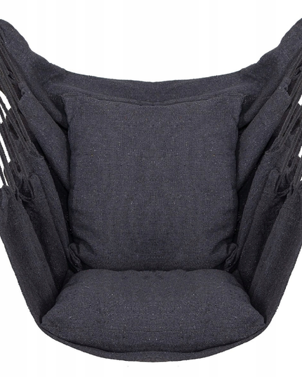 Pakabinamas sėdimas braziliškas hamakas NR.2 - Juodas