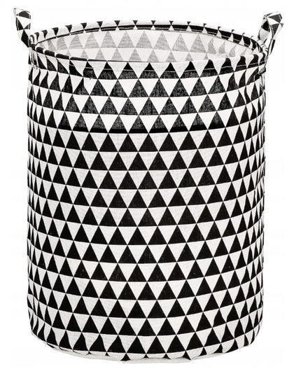 Skalbinių, žaislų krepšys su juodais trikampiais, 55L