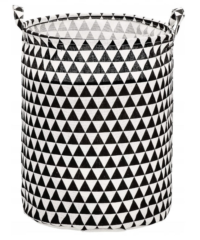 Skalbinių, žaislų krepšys su juodais trikampiais, 55L
