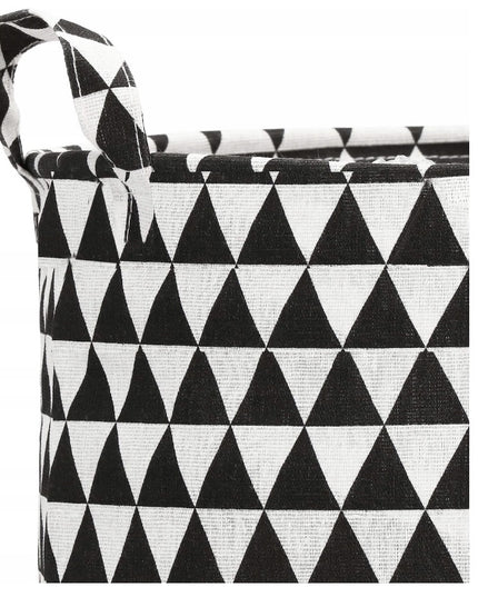Skalbinių, žaislų krepšys su juodais trikampiais, 55L
