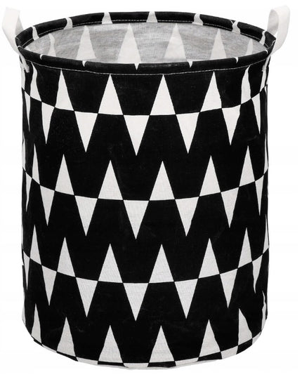 Skalbinių, žaislų krepšys, juodos ir baltos spalvos, 55L