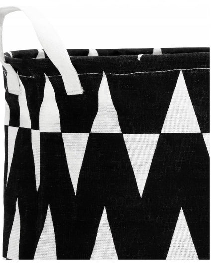 Skalbinių, žaislų krepšys, juodos ir baltos spalvos, 55L