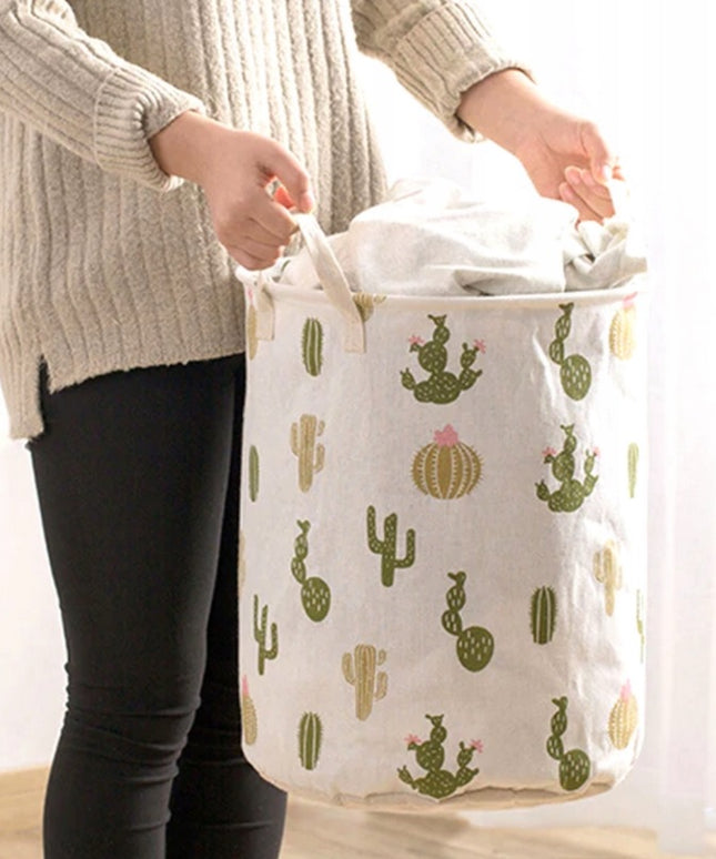 Skalbinių, žaislų krepšys su kaktusais 40L