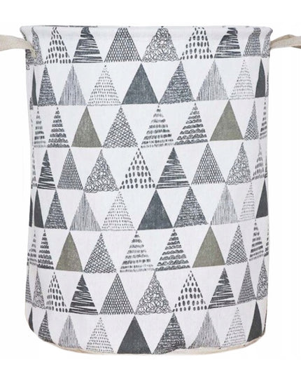 Skalbinių, žaislų krepšys, baltai - pilkas 40L