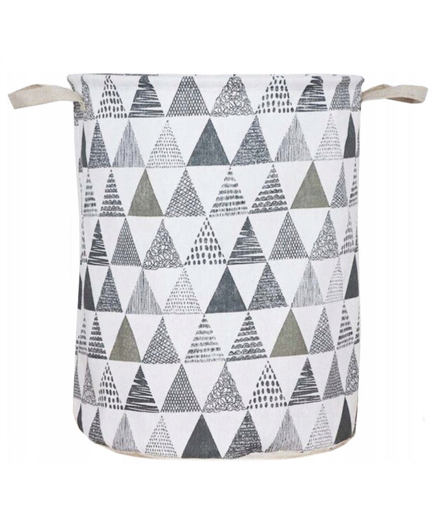 Skalbinių, žaislų krepšys, baltai - pilkas 40L