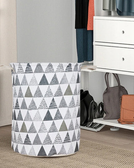 Skalbinių, žaislų krepšys, baltai - pilkas 40L