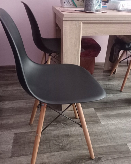 Moderni kėdė svetainei, virtuvei, JUODA, 1vnt.