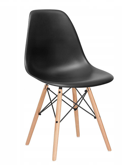 Virtuvės, svetainės kėdės, komplektas JUODOS, 4vnt.