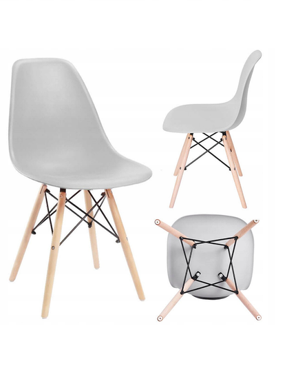 Moderni kėdė svetainei, virtuvei, PILKA, 1vnt.