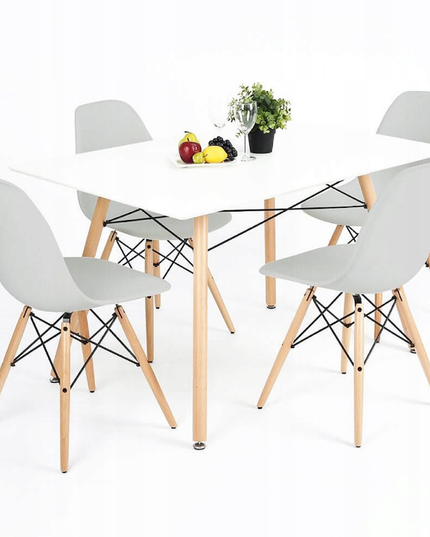 4x Kėdžių komplektas svetainei, virtuvei, PILKOS, 4vnt.