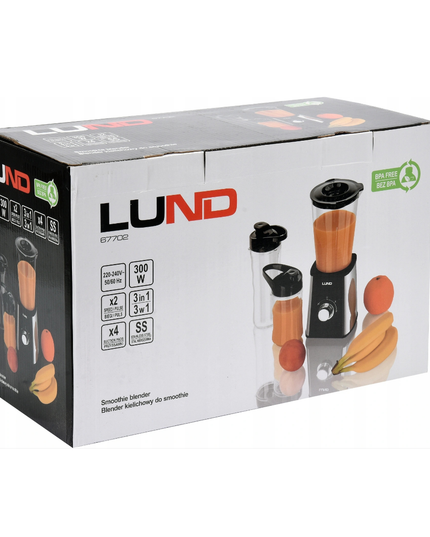 Trintuvas, Blenderis Kokteiliams LUND 300W + 2 Buteliukai