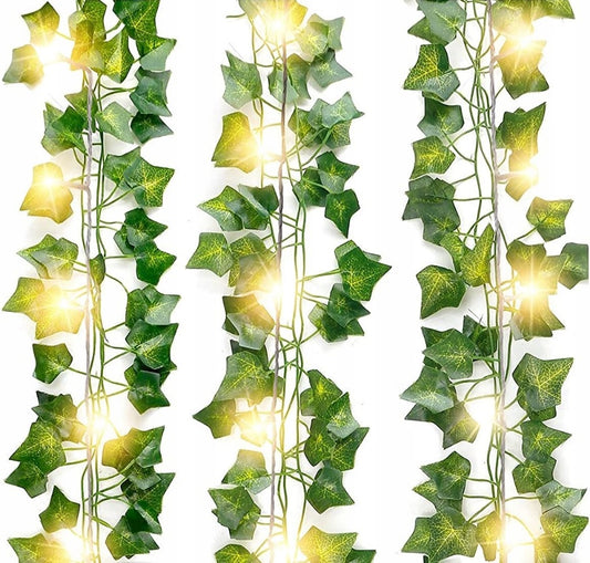 Dirbtinio vijoklio girlianda su LED lemputėmis 25M