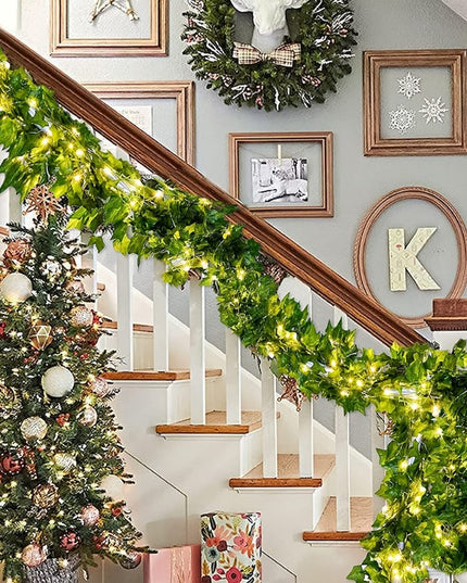 Dirbtinio vijoklio girlianda su LED lemputėmis 25M